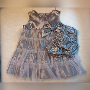 Wendy Belissimo Grey Pink Tulle Dress Size 6 month